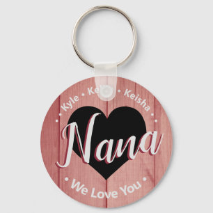 Nana Grand Children Personlig Namn Vi Kärlek You Nyckelring
