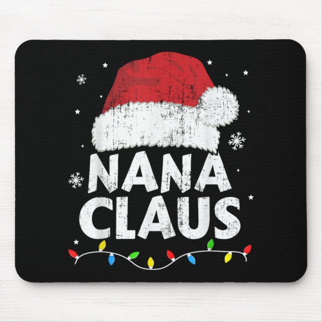 Nana Grandma Claus Christmas Lights Matching Famil Musmatta (Framsidan)