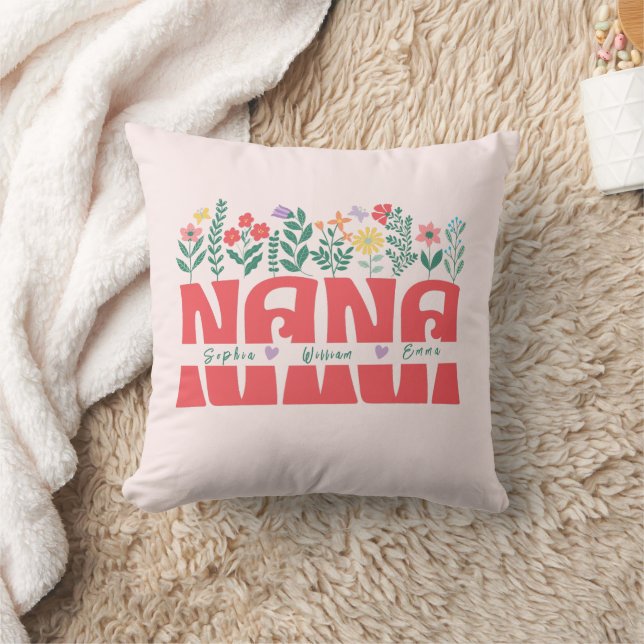 NANA GRANDMA GRANDMOTHER GRANNY -Customize it Kudde (Filt)