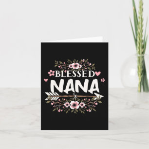 Nana Grandma Life Flower Mors dag 2024 Womens Kort