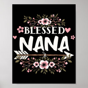 Nana Grandma Life Flower Mors dag 2024 Womens Poster