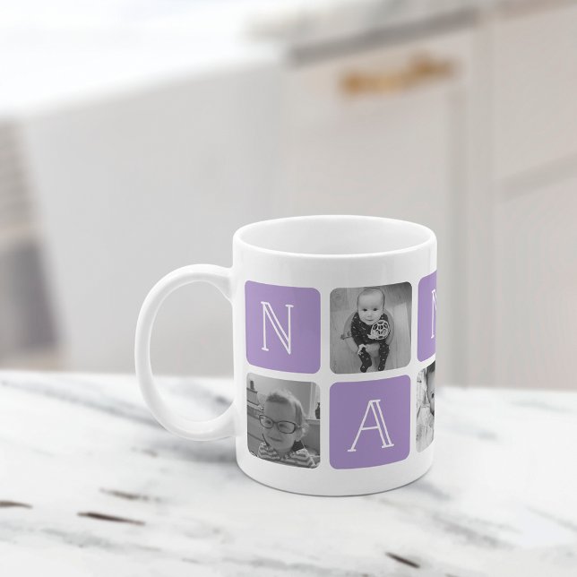 NANA Grandmor Photo Collage Mugg | Violet (Skapare uppladdad)