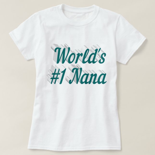 Nana grönt Mors dag T Shirt (Design framsida)