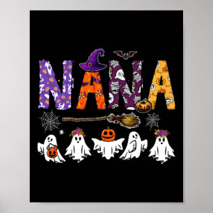 Nana Halloween Boo Ghost Horror Costume Family Rol Poster