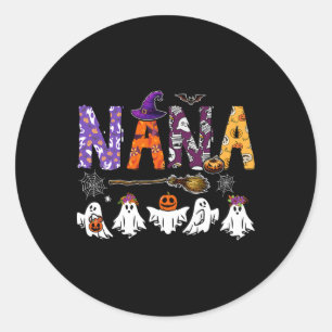 Nana Halloween Boo Ghost Horror Costume Family Rol Runt Klistermärke