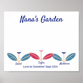 Nana Handprint-avtrycksmodell, DIY Art-mall Poster