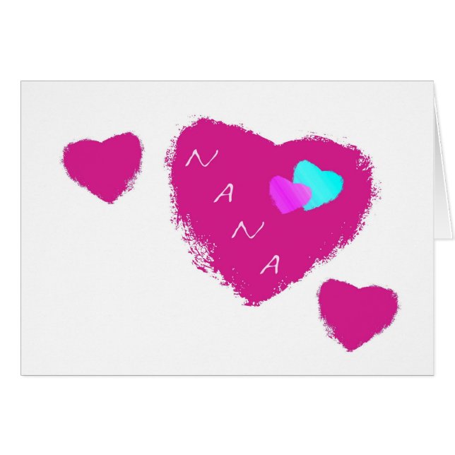 Nana Hearts Hälsningskort (Framsidan Horizontal)