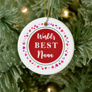 Nana Hearts Kärlek skriver under julklapp Julgransprydnad Keramik