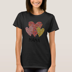 Nana Hearts Leopard Play Vlentines Day Boys Girls T Shirt