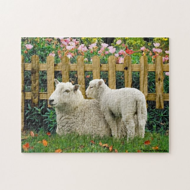 "Nana & Her Lamb" Puzzle Pussel (Horisontell)