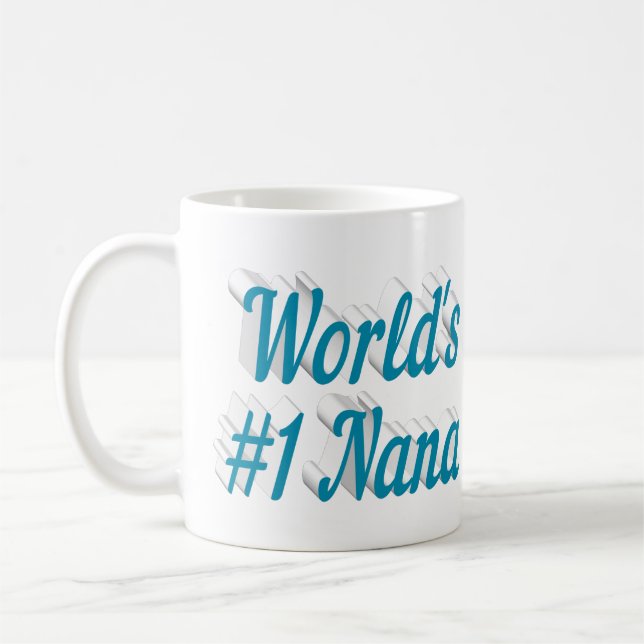 Nana himlar blå halvtexkaffe mugg (Vänster)