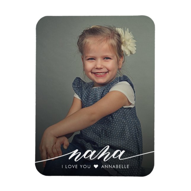Nana I kärlek You Elegant Photo Magnet (Vertikal)