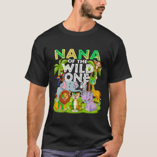 Nana i Vilden En djurskyddszon för första födelsed T Shirt