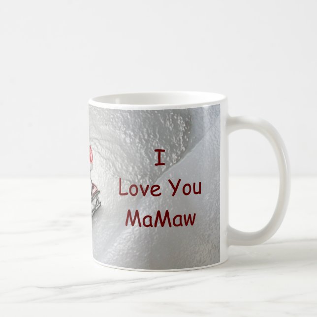Nana jul - jag älskar dig pingvinet kaffemugg (Höger)