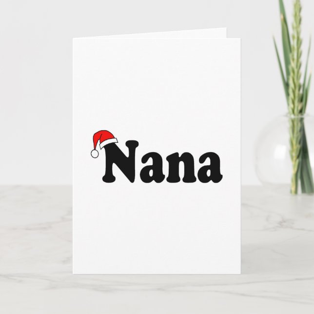 Nana julSanta hatt Helgkort (Framsida)