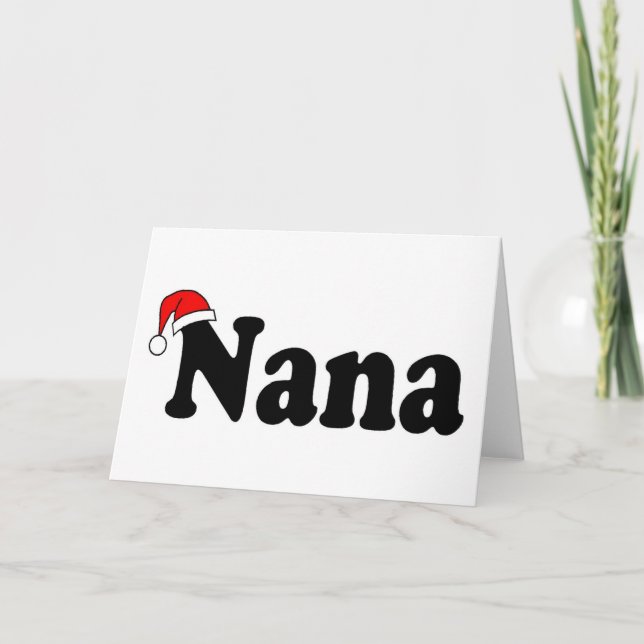 Nana julSanta hatt Helgkort (Framsida)