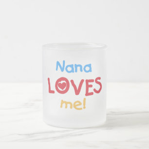 Nana Kärlek Me T-shirts och gåvor Frostad Glasmugg