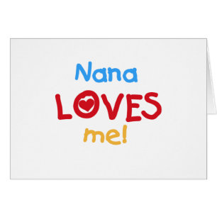 Nana Kärlek Me T-shirts och gåvor Hälsningskort