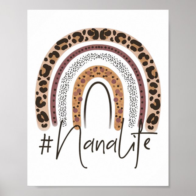Nana Life Grandma Cheetah Leopard Kvinnor jul Poster (Framsidan)