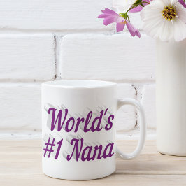 Nana lila halv text kaffe mugg