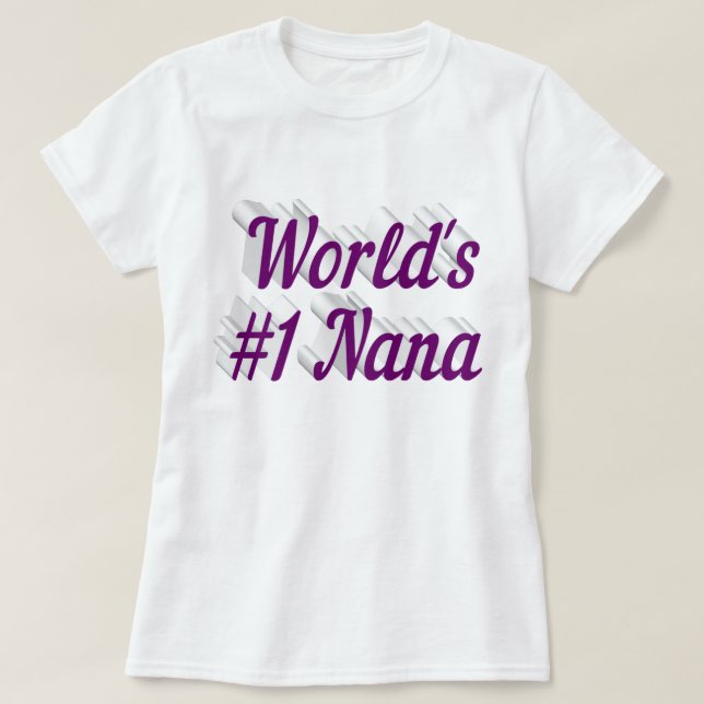 Nana lila Mors dag T Shirt (Design framsida)