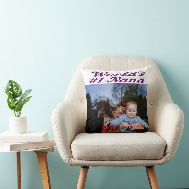 Nana lila-textfoto kudde (Stol)