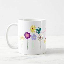 Nana - ljusa blommor för henne kaffemugg