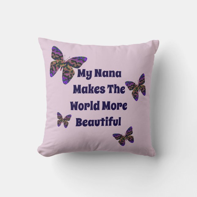 Nana Makes World BeSnygg farmor Butterfly Kudde (Framsida)