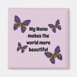 Nana Makes World BeSnygg farmor Butterfly Magnet