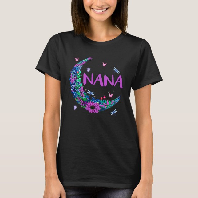 Nana Måne Flower Dragonfly T Shirt (Framsida)