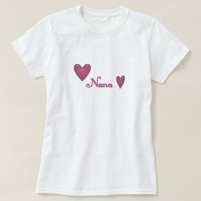 Nana med hjärtan tee shirt (Design framsida)