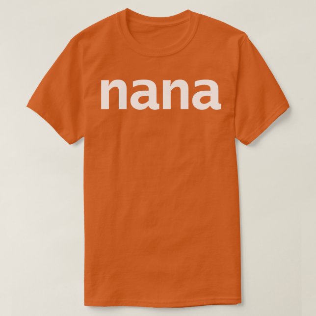 Nana Minimal typografi T Shirt (Design framsida)