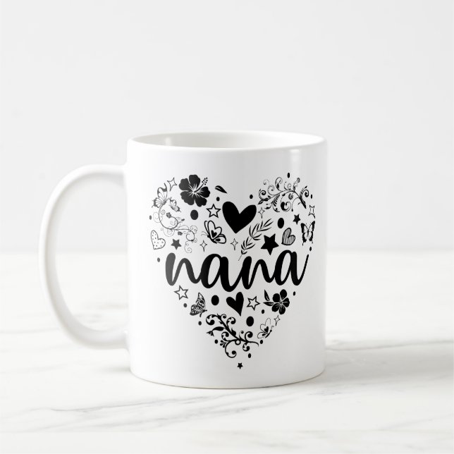 Nana Muggar, Nana Heart Muggar, Nana Mugg, Grandma Kaffemugg (Vänster)