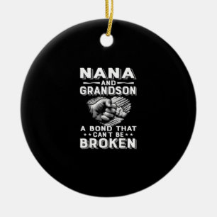 Nana och Grandson en obligation som inte kan bryta Julgransprydnad Keramik