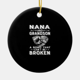 Nana och Grandson en obligation som inte kan bryta Julgransprydnad Keramik