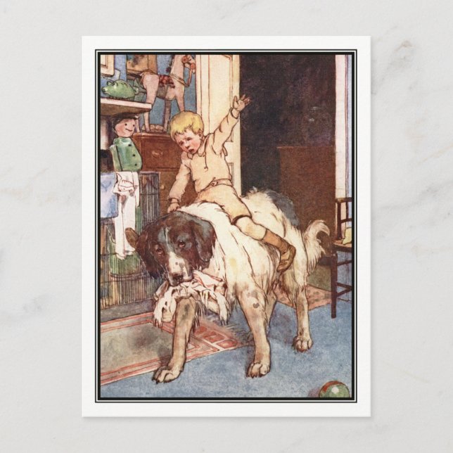 Nana och Michael Darling av Alice B. Woodward Vykort (Framsida)