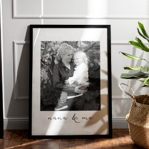 Nana och mig Personlig Bild ger för mormor Poster
