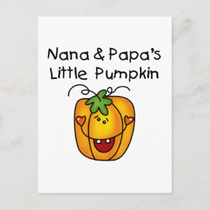 Nana och Papas lilla pumpa t-shirts Vykort
