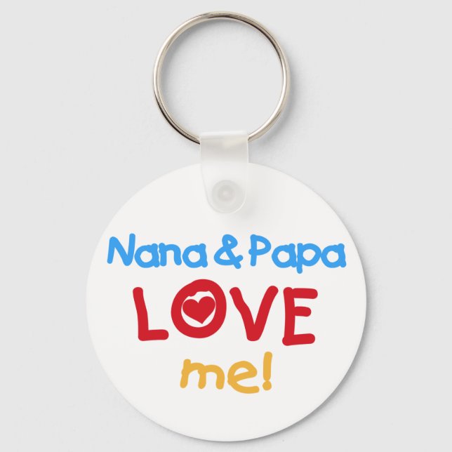 Nana och Pappa Kärlek Me Nyckelring (Framsida)