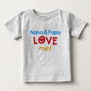 Nana och Pappa Kärlek Me Tee Shirt