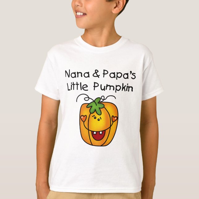 Nana och Pappa Little Pumpkin T-shirts (Framsida)