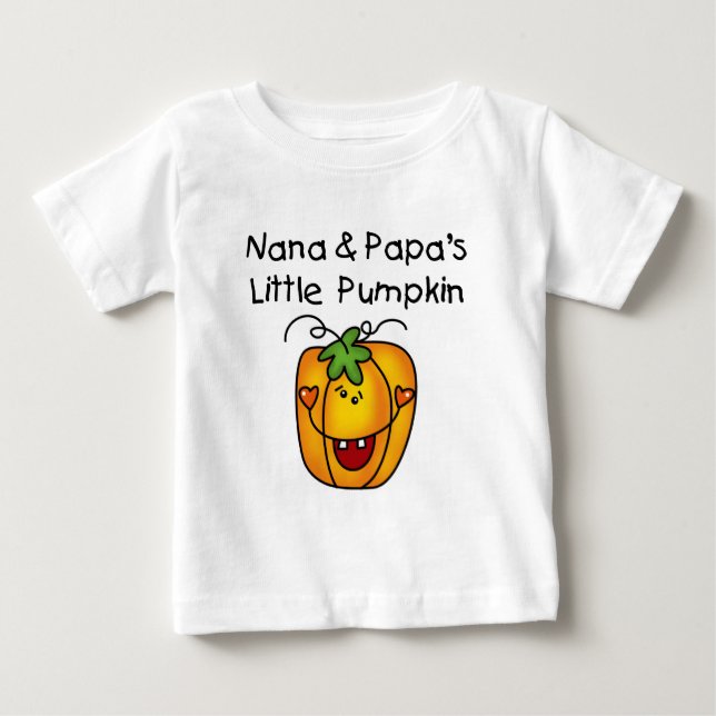 Nana och Pappa Little Pumpkin T-shirts (Framsida)