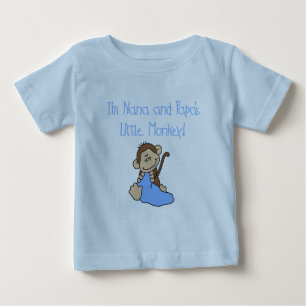 Nana och Pappa Monkey - Blue Tshirts och Gifts