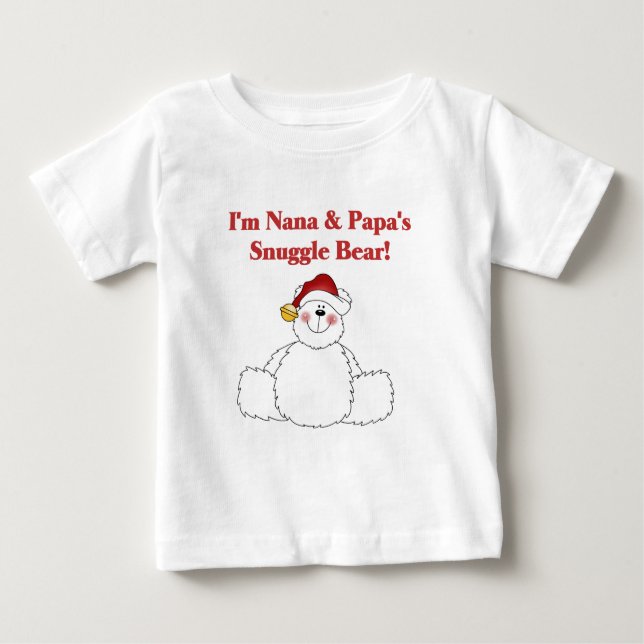 Nana och Pappa Snuggle Bear T-shirts och Gifts (Framsida)