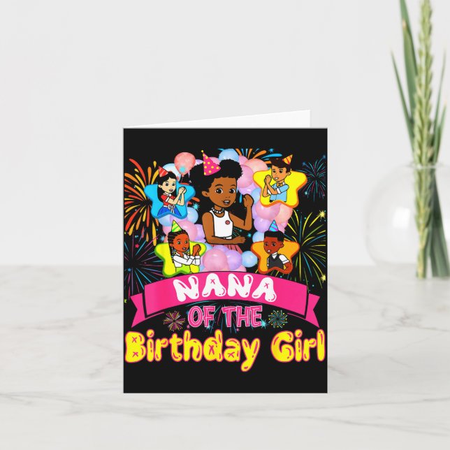 Nana Of Birthday Girl Gracie Birthday Dolls Girl P Kort (Framsida)