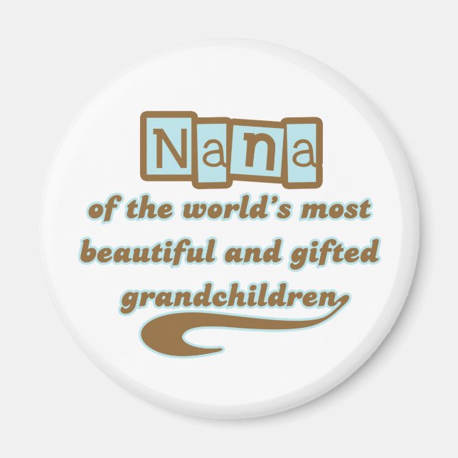 Nana of Giftad Grandchildren Magnet (Framsidan)
