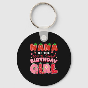 Nana of the Berry Sweet Birthday Girl Strawberry L Nyckelring