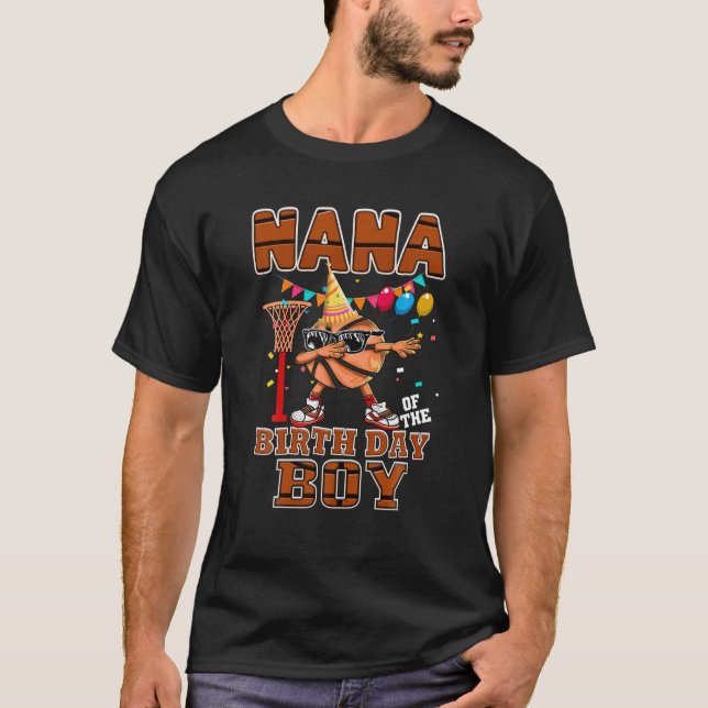 Nana of the Birthday Baller Basketball Thémet Part T Shirt (Framsida)