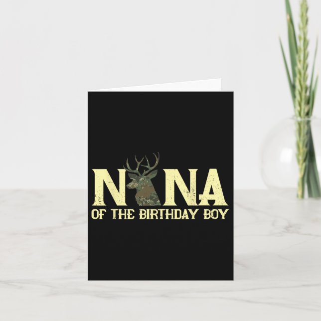 Nana of the Birthday Boy Hjort Hunter Camouflage F Kort (Framsida)