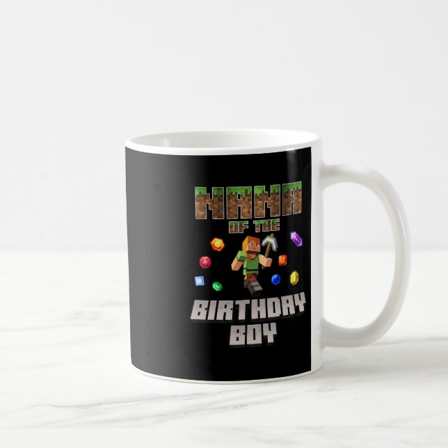 Nana Of The Birthday Boy Video Gamer Pixel Number  Kaffemugg (Höger)